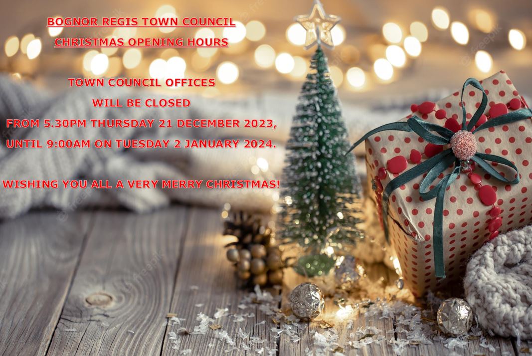 Christmas and New Year Opening Hours Bognor Regis Town Council